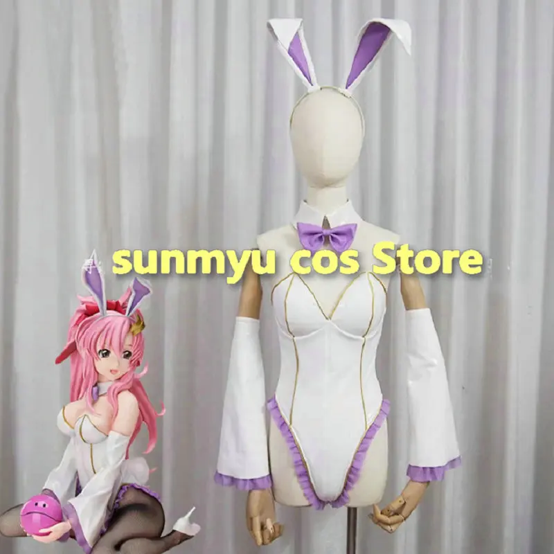 

Mobile Suit Gundam Seed Lacus Clyne Cosplay Costume Custom Size Lacus Bunny Girl Bodysuit