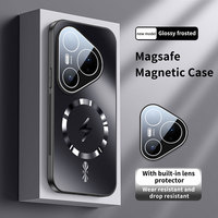 For Huawei Pura 80 Ultra Case New AG Matte Lightning Magnetic Hard Shell Cover For Pura 80 Pro Plus Shockproof Bumper Funda