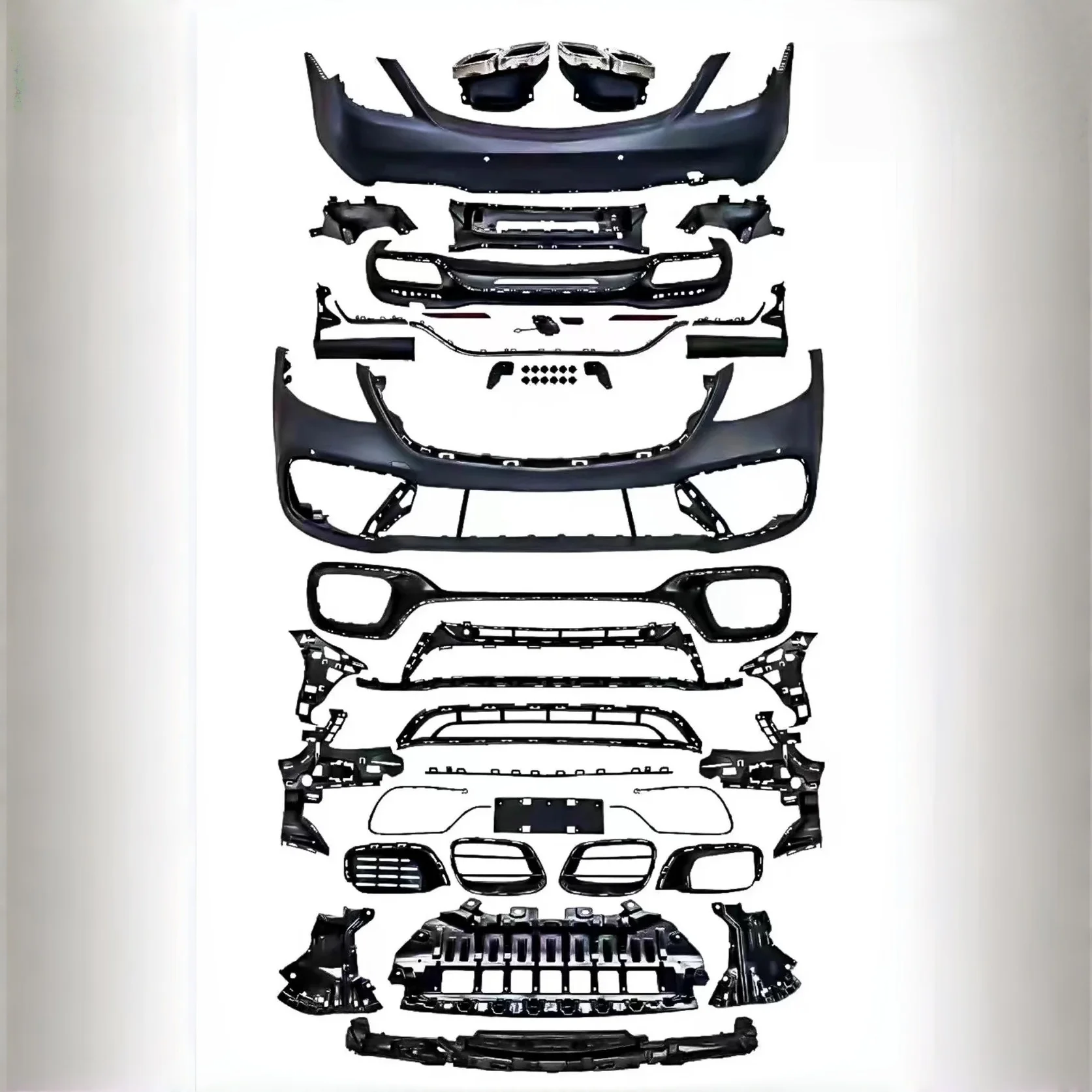 STLF High Quality PP Plastic Bodykit for W222 S-Class 2014-2020 Upgraded to S63 Style Front Rear Bumper Kit