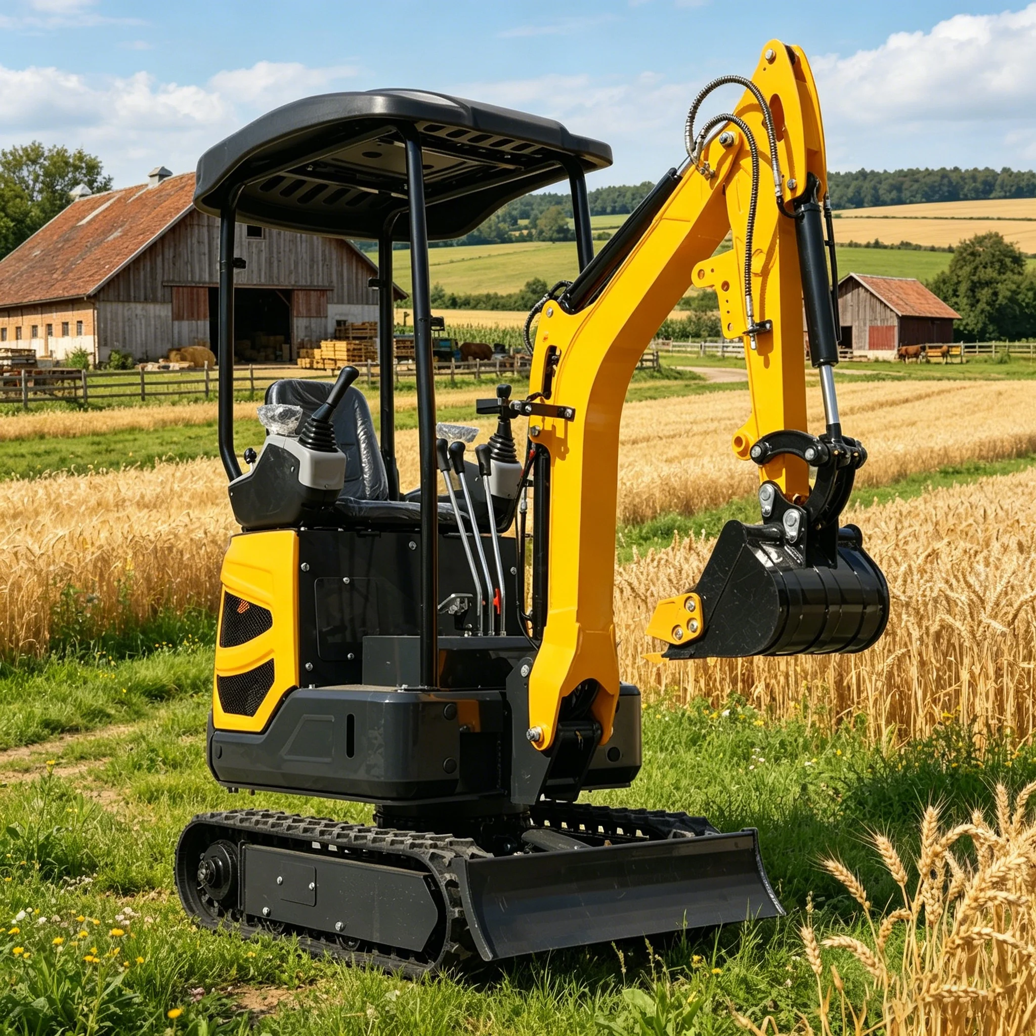 Micro Digger 1,8 Tonnen Mini-Bagger Raupenbagger Hydraulische Grabmaschine Erdbewegungsmaschine CE EPA Maßgefertigt – Detail 3