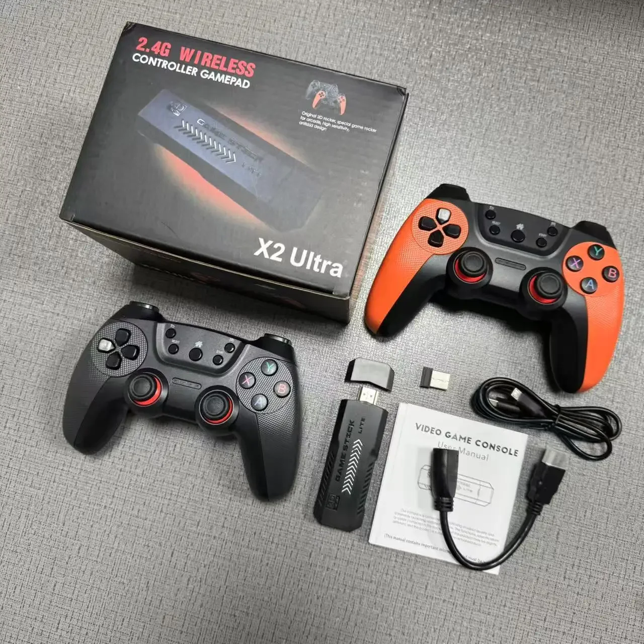 Consola de Juegos X2 Ultra – 64 GB, Juegos Retro con Controles Inalámbricos Duales de 2.4G, 4K HD, Más de 30,000 Juegos, Excelente Regalo de Navidad