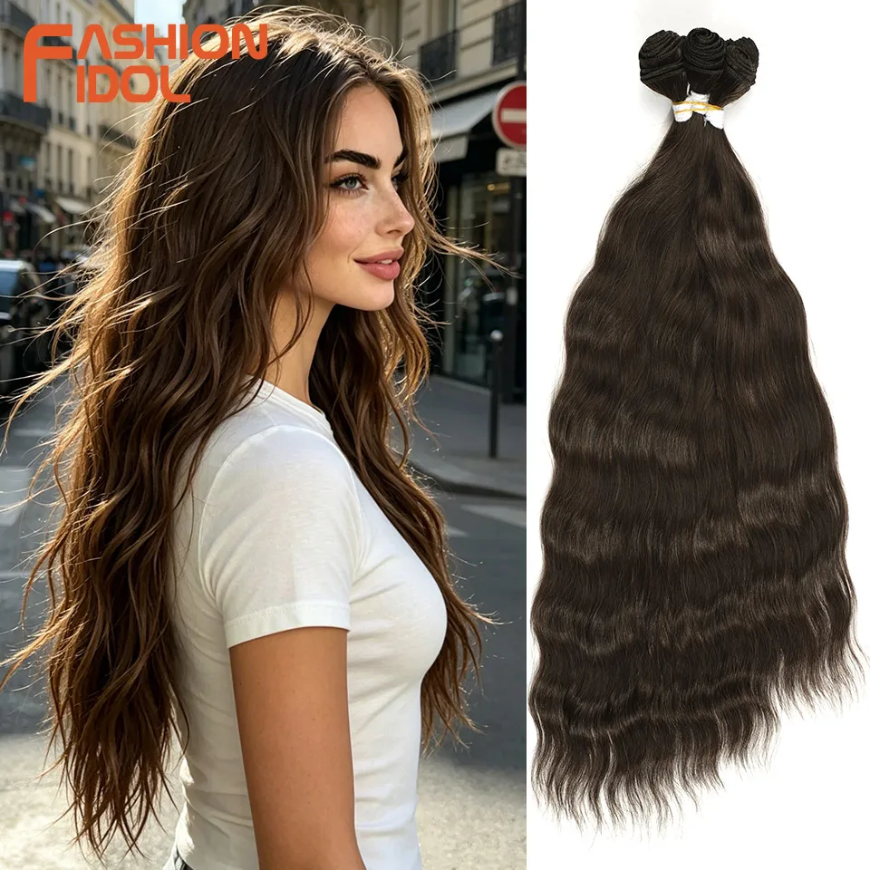 fashion-idol-20-22-24-polegadas-300g-6-pecas-cabelo-sintetico-ondulado-macio-para-salao-extensoes-de-cabelo-preto-natural-fibra-de-tecer