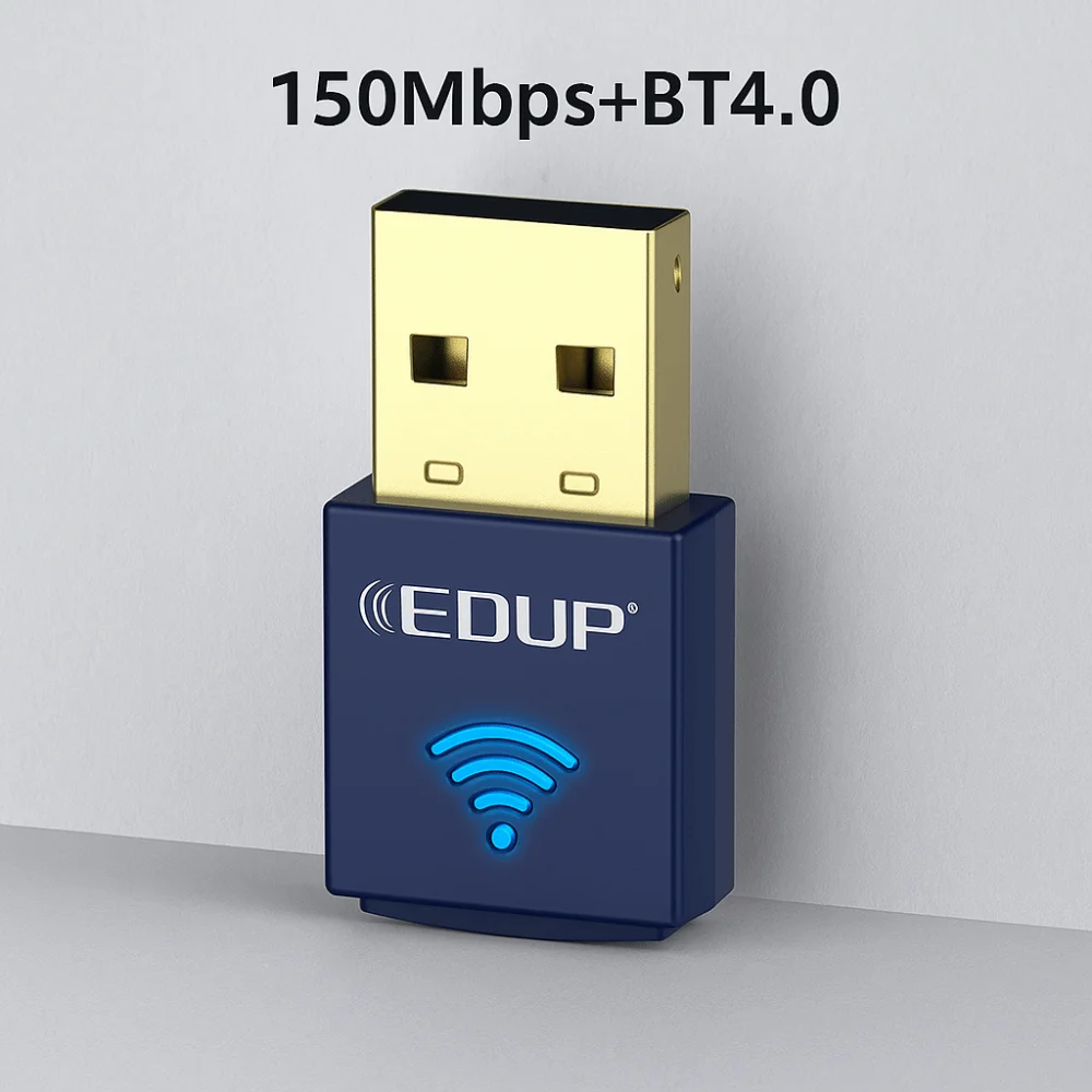 

Мини-адаптер Wi-Fi 150 Мбит/с, USB-адаптер Bluetooth 4.0, сетевая карта USB без драйверов, беспроводной Wi-Fi приемник 2-в-1, подключение к сети LAN