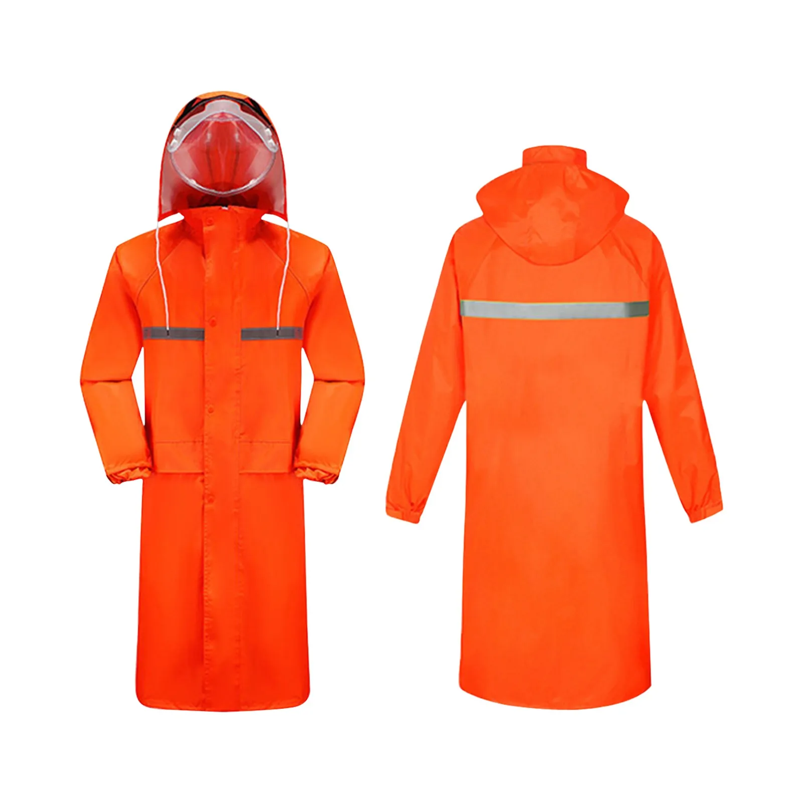 

Double Pockets Man Raincoat Thickened Waterproof Clothing Adult Camping Reusable Poncho Solid Color Rainwear Hot Eva Rain Coat