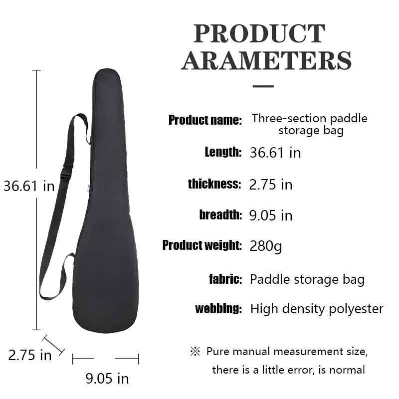 Three-section oar paddle bag carbon paddle storagebag SUP portable bag kayak oadle bag pulp board dragon boat bag