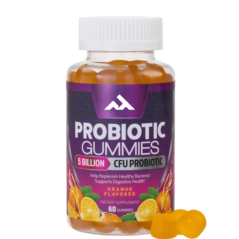 

Probiotic Gummies, Daily Probiotics for Men and Women, 5 Billion Colony Units, Immune Support, Orange Flavored -60 Gummies