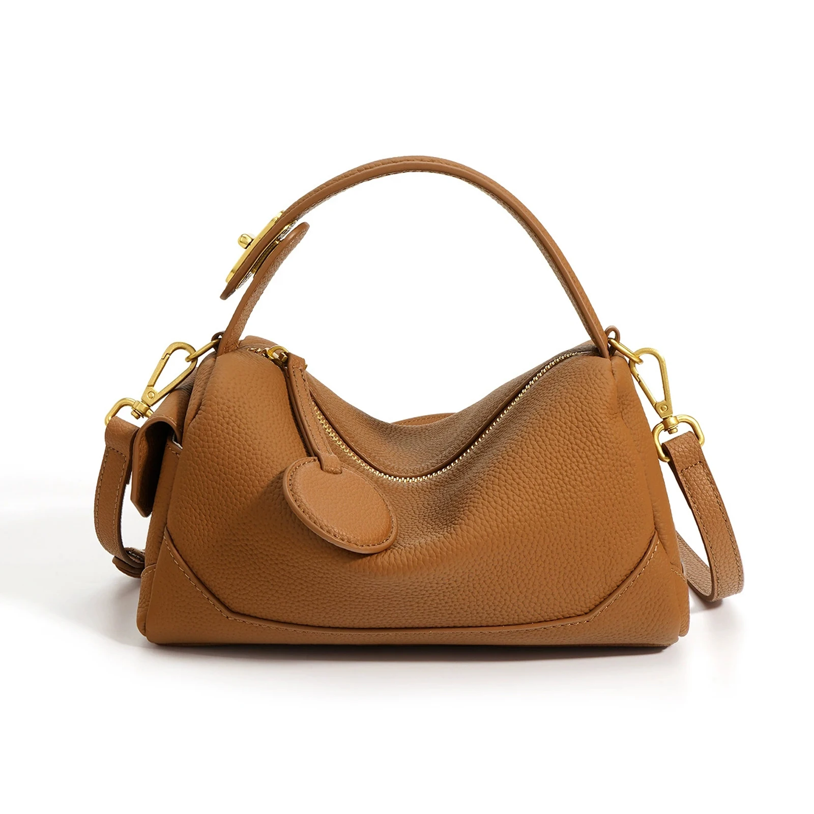 

New Boston Pillow Bag Women Top Grain Leather Versatile High-end Handbag Shoulder Crossbody Bag Chic Designer Style Luxury Tote