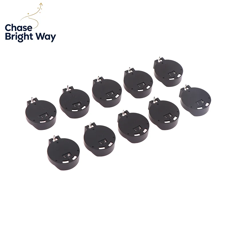 10PCS Environmental protection material CR2032 Coin Cell Battery Holder Case Black Coin Cell Button Socket Holder Case