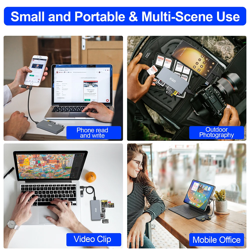 

Универсальный кард-ридер 6 в 1, 10 Гбит/с, XQD/SD/TF/MS/XD/CF, адаптер для чтения нескольких карт, USB C, USB 3,0 для ПК, аксессуары для ноутбуков