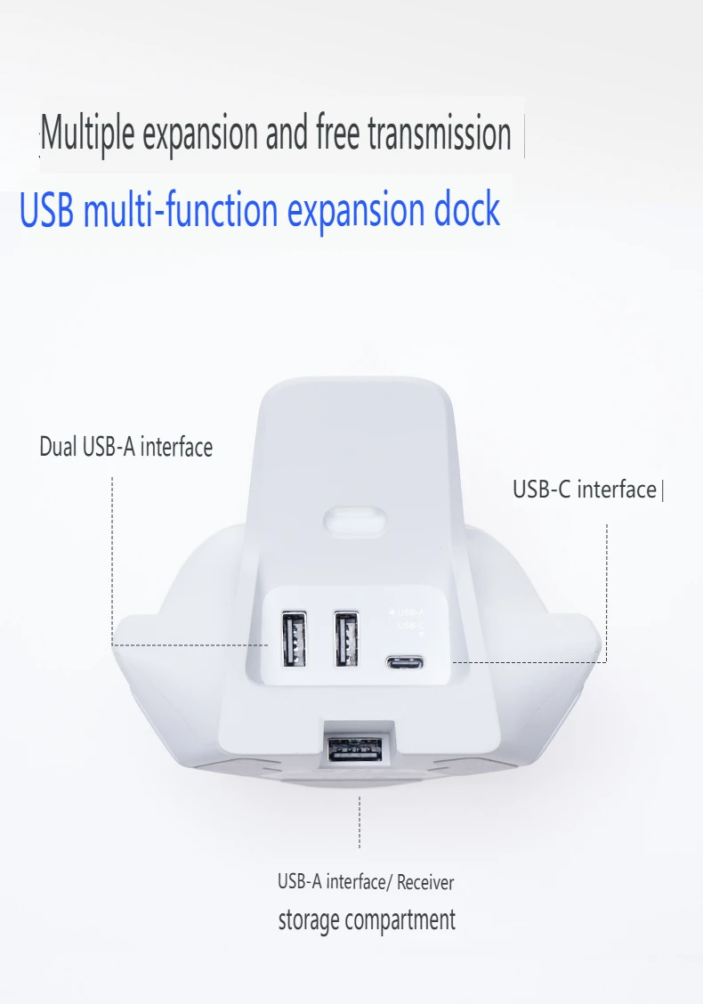 Flydigi Apex 5 2Pro White RGB Charging Base, Dudukan Pengisian Daya Resmi dengan Lampu