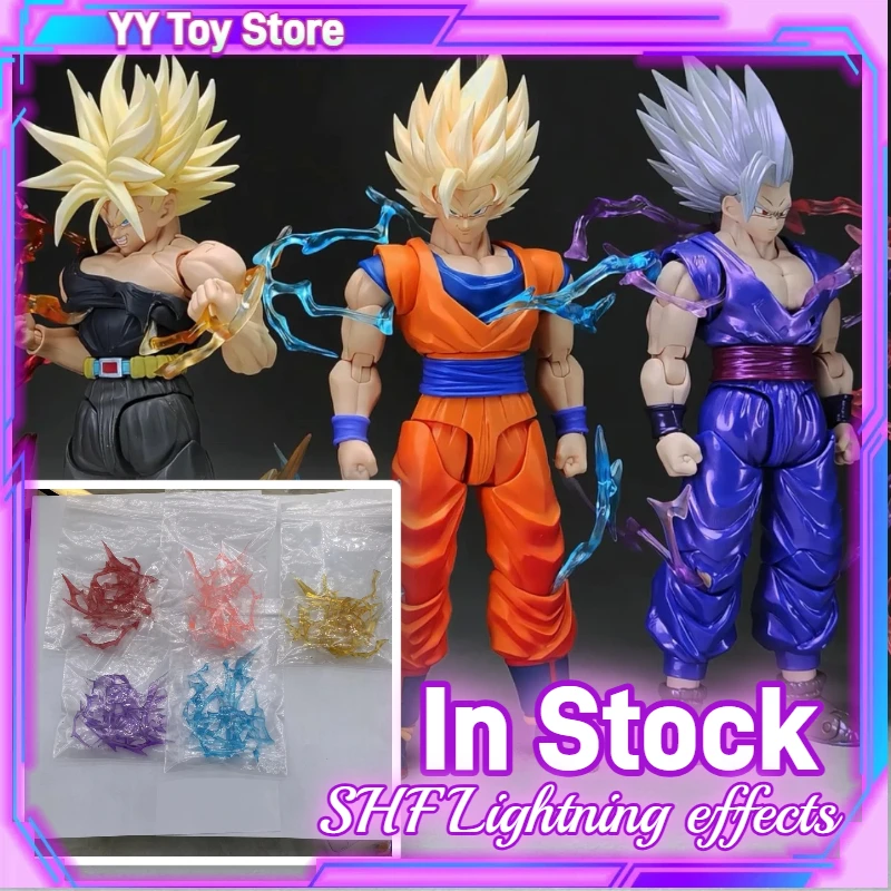 En Existencia, Figura de Acción, Piezas de Efectos, Accesorios, SHF Universal, Figura de Personaje de Anime de Dragon Ball, Piezas de Efectos de Rayo, Juguete de Regalo