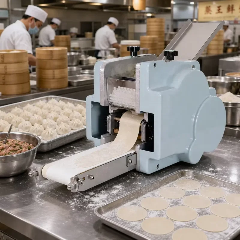Automatic Spring Roll Wrapper Machine Food Grade Stainless Steel Commercial Pastry Skin Maker for Restaurant Bakery Use High