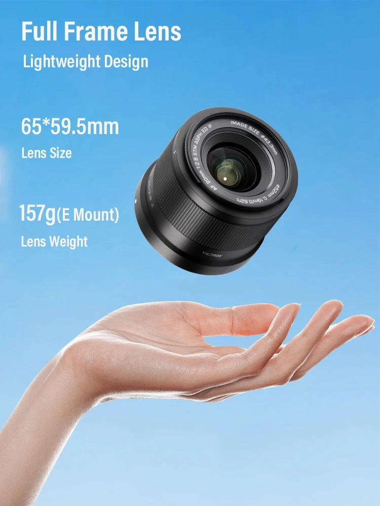 【 Do Brasil 】 Viltrox AF 20mm F2.8 Full Frame Mirrorless Ultra Wide Angle Fisheye Lens for Sony A9 A1 A7 A7III A7IV Nikon 20 2.8