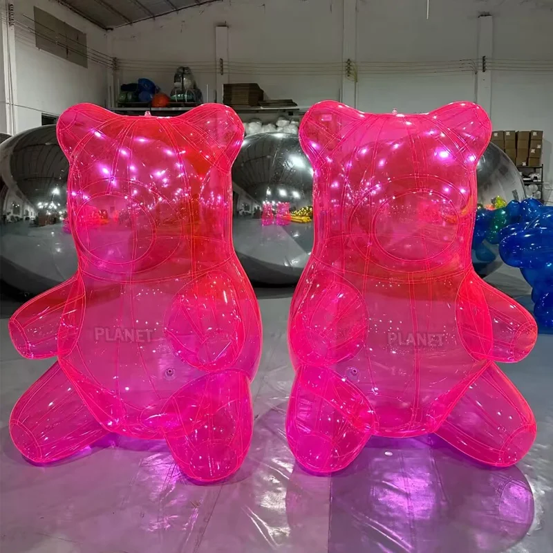 Large Transparent Clear PVC Colorful Airtight Inflatable Teddy Bear Inflatable Gummy Bear