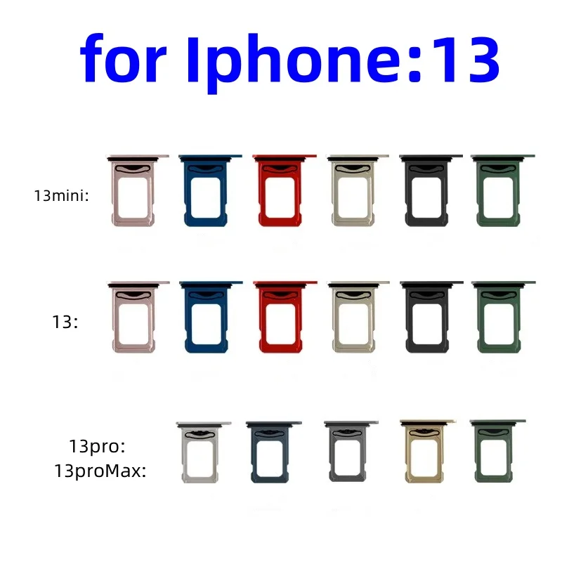 

SIM Card tray For Iphone 13/13Pro/13ProMax Card slot drawer Holder drawer chip card tray Sim Card Reader Socket For Iphone13mini