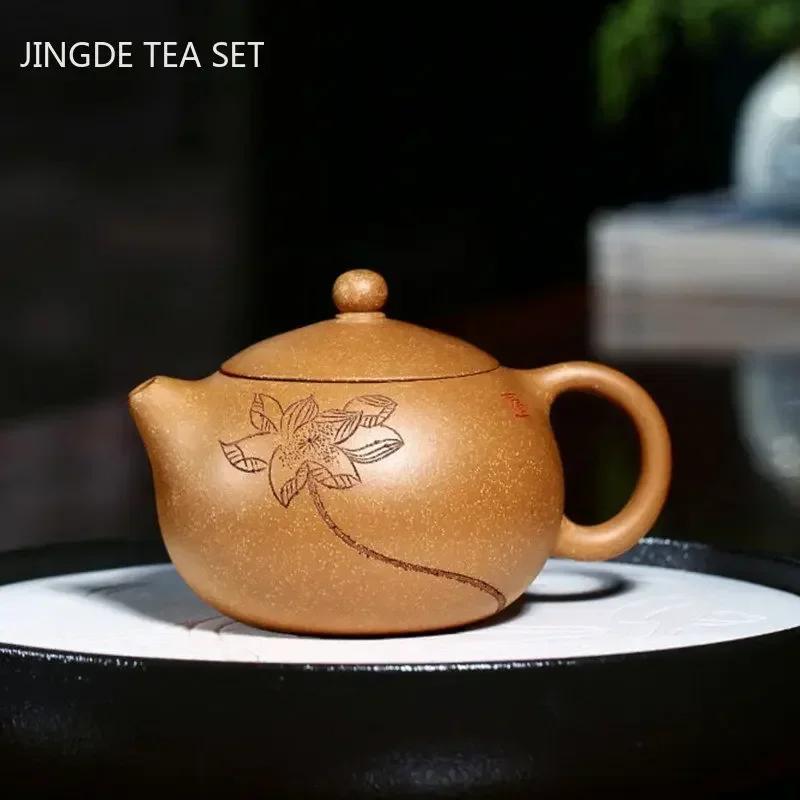 Handmade Section Mud Xishi Tea Pot Chinese Yixing Purple Clay Teapots Customized Ball Hole Filter Beauty Kettle Zisha Tea Set