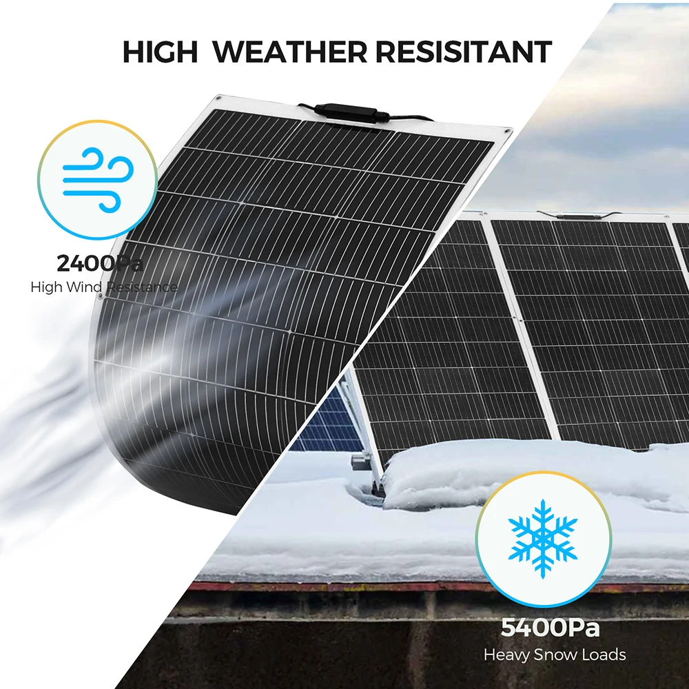 1000 واط - 100 واط لوحة طاقة شمسية 12 فولت لوحة طاقة شمسية أحادية البلورية وحدة عالية الكفاءة RV مركبة بحرية قافلة خارج الشبكةsolar panel (1-10 قطعة #5