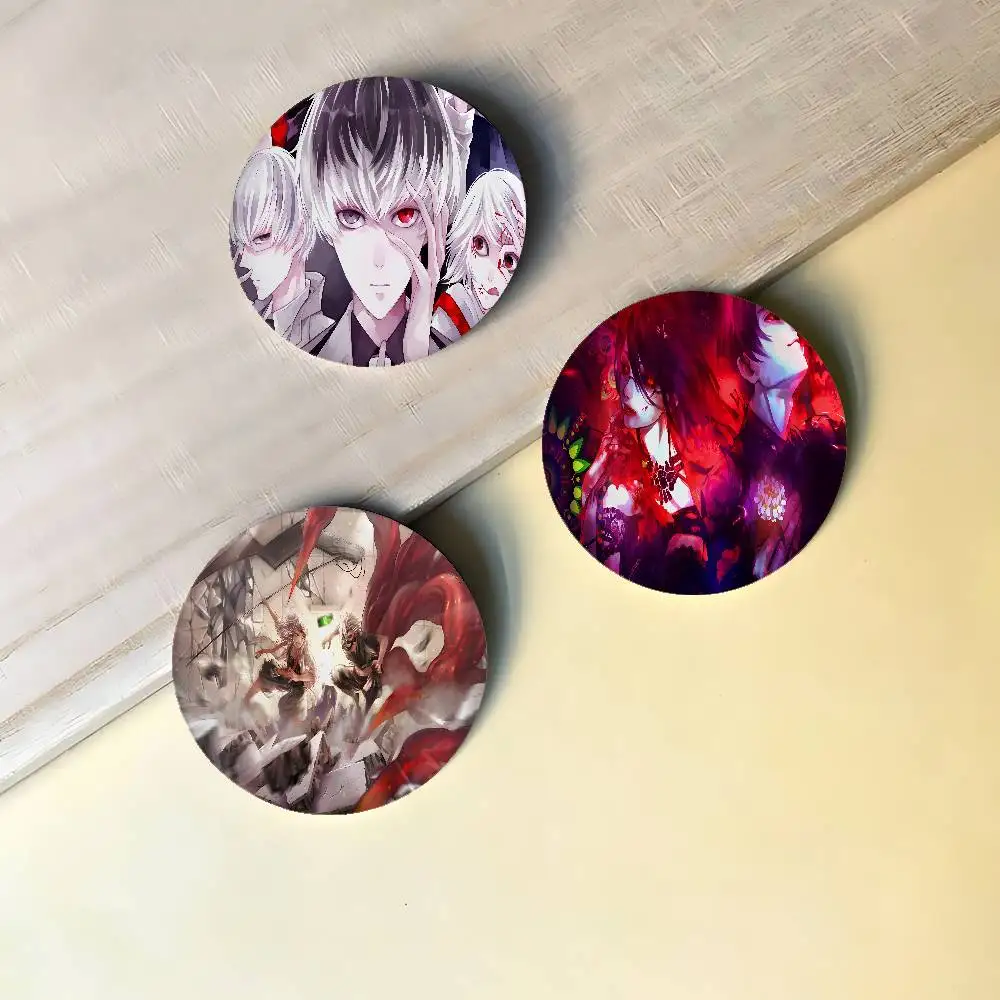 Anime Tokyo G-Ghoul Badges Peripheral Lapel Pins Tinplate Round Brooch For Shoulder Bag Accessories Souvenir Gifts