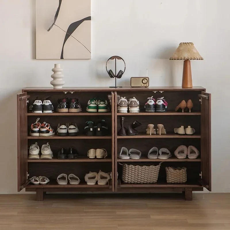 유니버설 심플 신발장 모던 솔리드 우드 노르딕 캐비닛 블랙 신발 스탠드 모던 스토리지 자파테로 라운지 스위트 가구