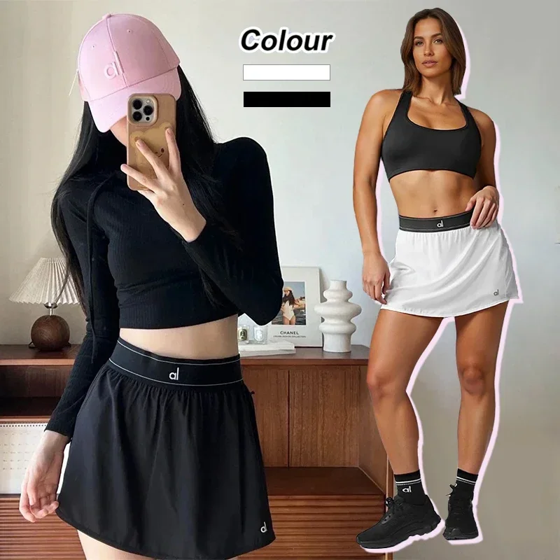 

Yoga High-end Moisture Wicking Water-cooled Tennis Skirt Women's Quick-drying Breathable Double-layer Sports Pants Skirt