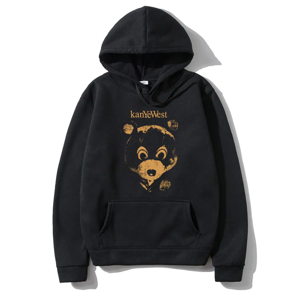 

Rapper Kanye West The College Dropout Bear Print Hoodie Fans Gift Men Women Clothing Hip Hop Fashion Pop Music Pullover Hoodies