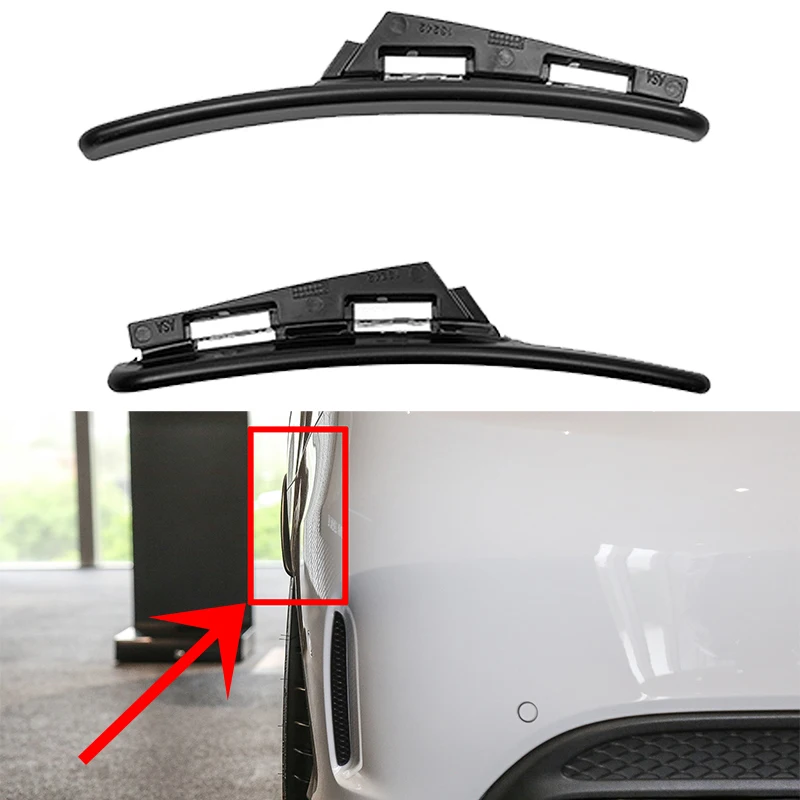 Rear Bumper Lip Spoiler Stickers Fender Wheel Eyebrow Canards for Mercedes W205 C180 C200 C250 C300 C400 AMG