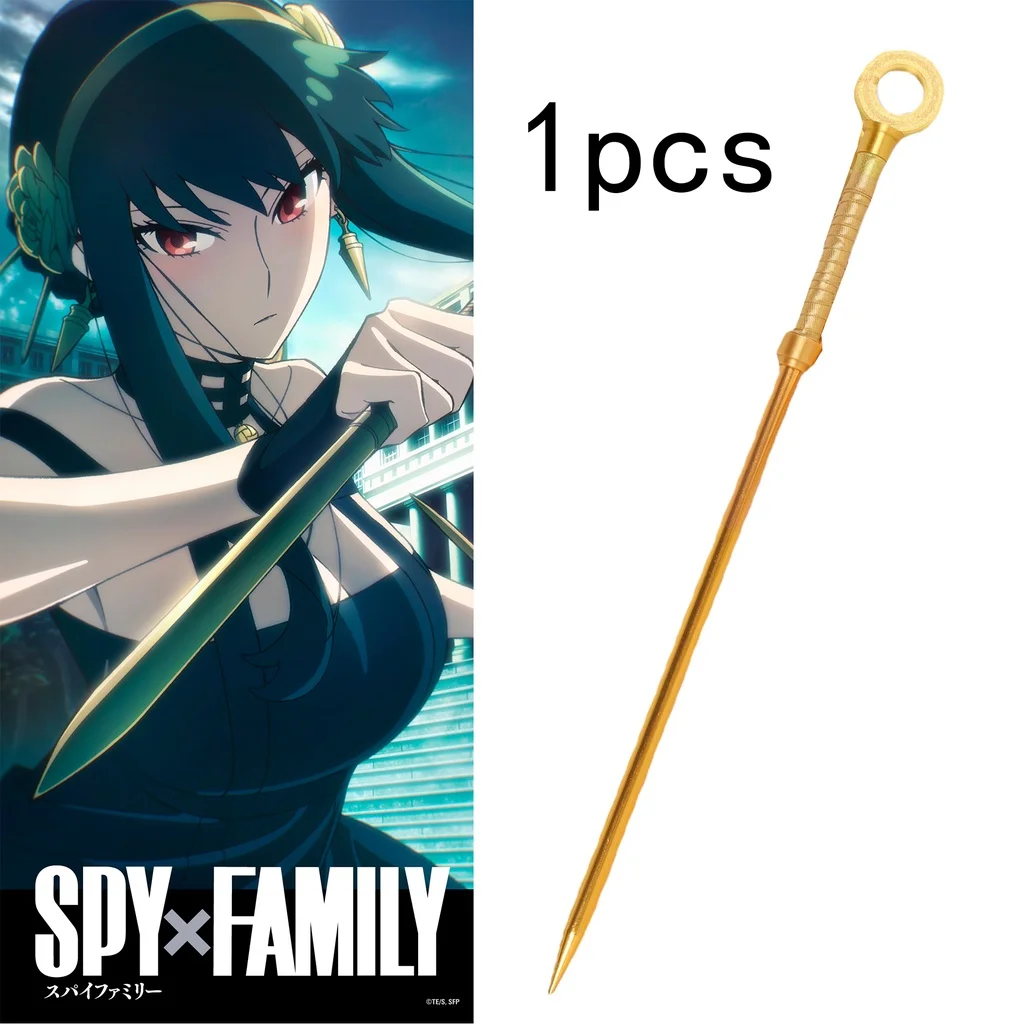 Spy Family Yor Forger Golden Sticks Cosplay Anime PVC armas mujeres disfraces de Halloween Accesorios