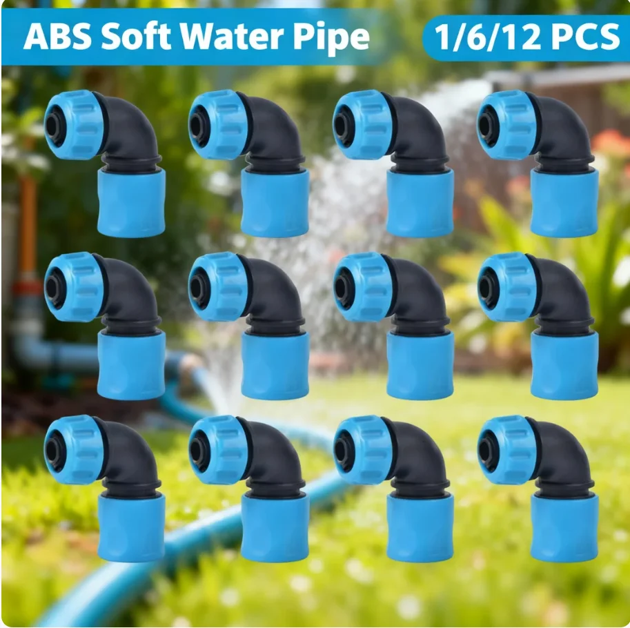 ABS Soft Water Pipe Elbow Joint for Garden Irrigation Hose Rapid Connection Adapter - Faucet Connector for Garden Water System
