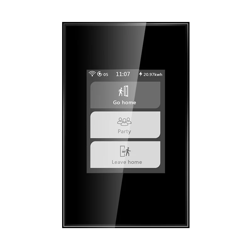 Panel inalámbrico WIFI Control remoto HomeKit interruptores hogar Tuya 5 modelo en 1 interruptor LCD hogar inteligente con Control de voz de Google Alexa