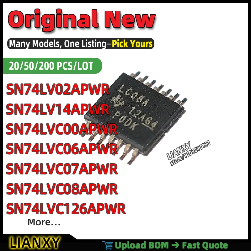 SN74LVC07APWR SN74LVC08APWR SN74LVC00APWR SN74LV14APWR SN74LVC126APWR SN74LVC06APWR SN74LV02APWR SN74LV06APWR TSSOP-14 Brand New