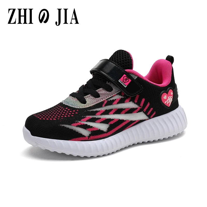 Autumn New Fashion Girls Sneakers for Girls Designer Mesh Cloth Sneakers for Kids Casual Sports Children Tennis Shoes Female