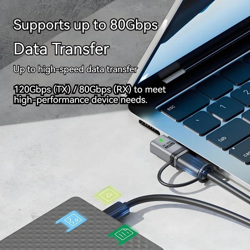Adapter USB Typu C 240W Szybkie Ładowanie Adaptador Transfer Danych OTG Złącze USBC Do Telefonu Ipad Tablet Kabo Konwerter USB Typu C — zdjęcie 5