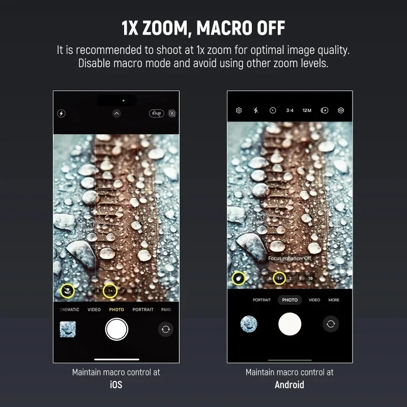 10X Macro Lens with 17mm Thread Phone Lens Clip Also for Phone Cage/Phone Case/Phone Clamp/Backplate