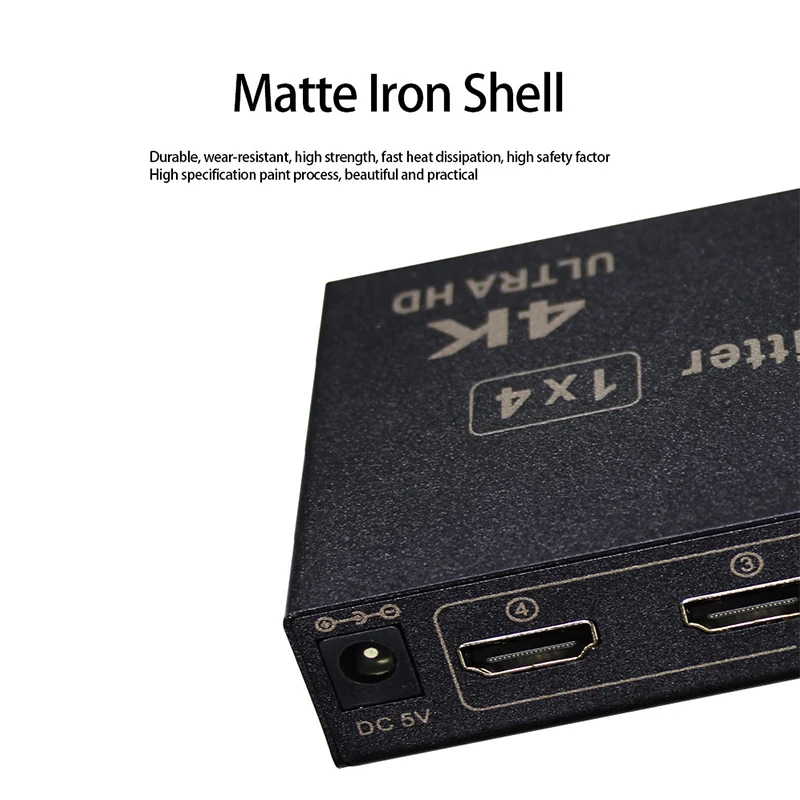 HD Splitter Multi Screen 3D Visuals 30m Range Plug and Play Compatible with Many Devices AMS-H1S4(mini)