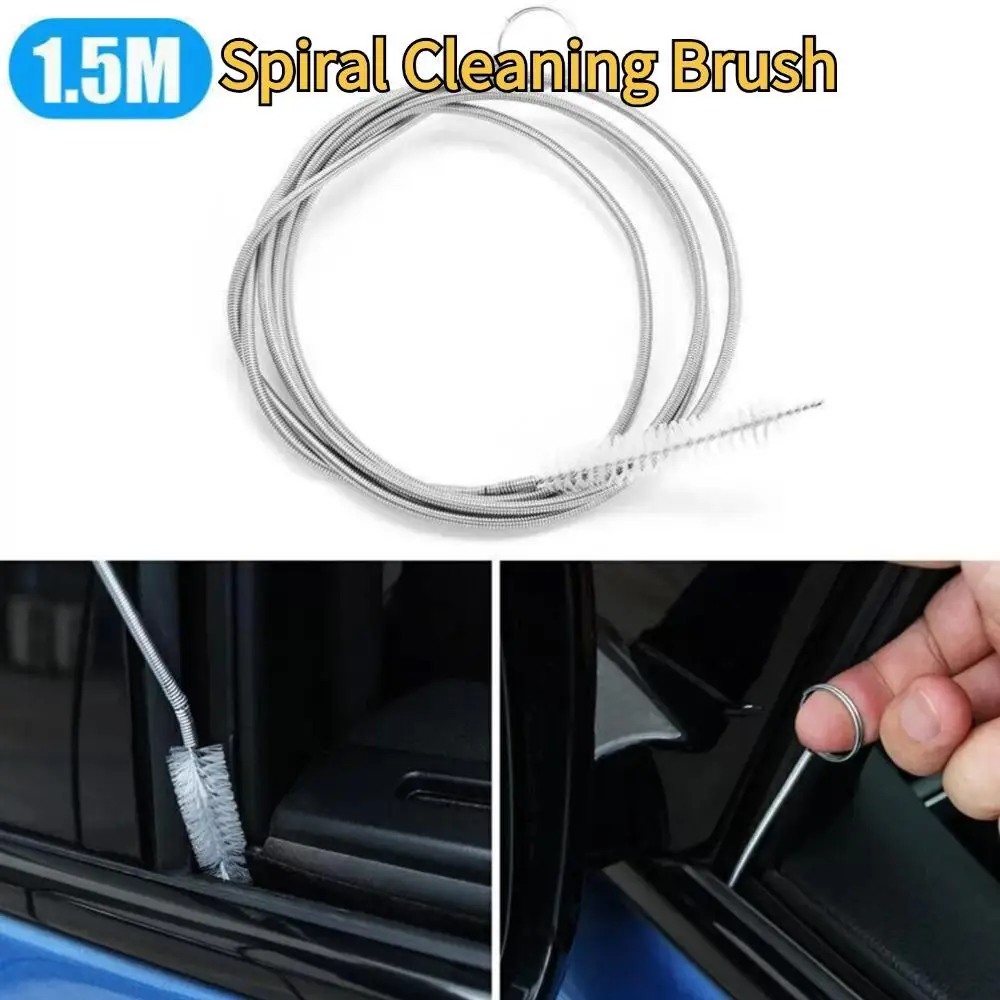 1.5 Meter Cleaning Brush Car Drain Dredge Cleaning Scrub Brush Auto Sunroof Long Hoses Detailing Cleaning Tool