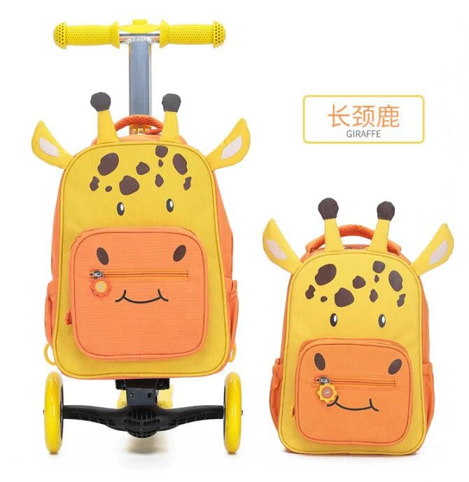 Children Ride On Scooter Suitcase Scooter Luggage Suitcase for Kids Carry On Luggage Bag with scooter TraveSuitcase With wheels