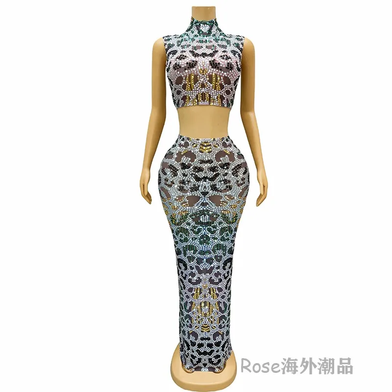 

New Pattern Two-piece Set Split Temperament Slimming Beach Holiday Performance Birthday Dresses