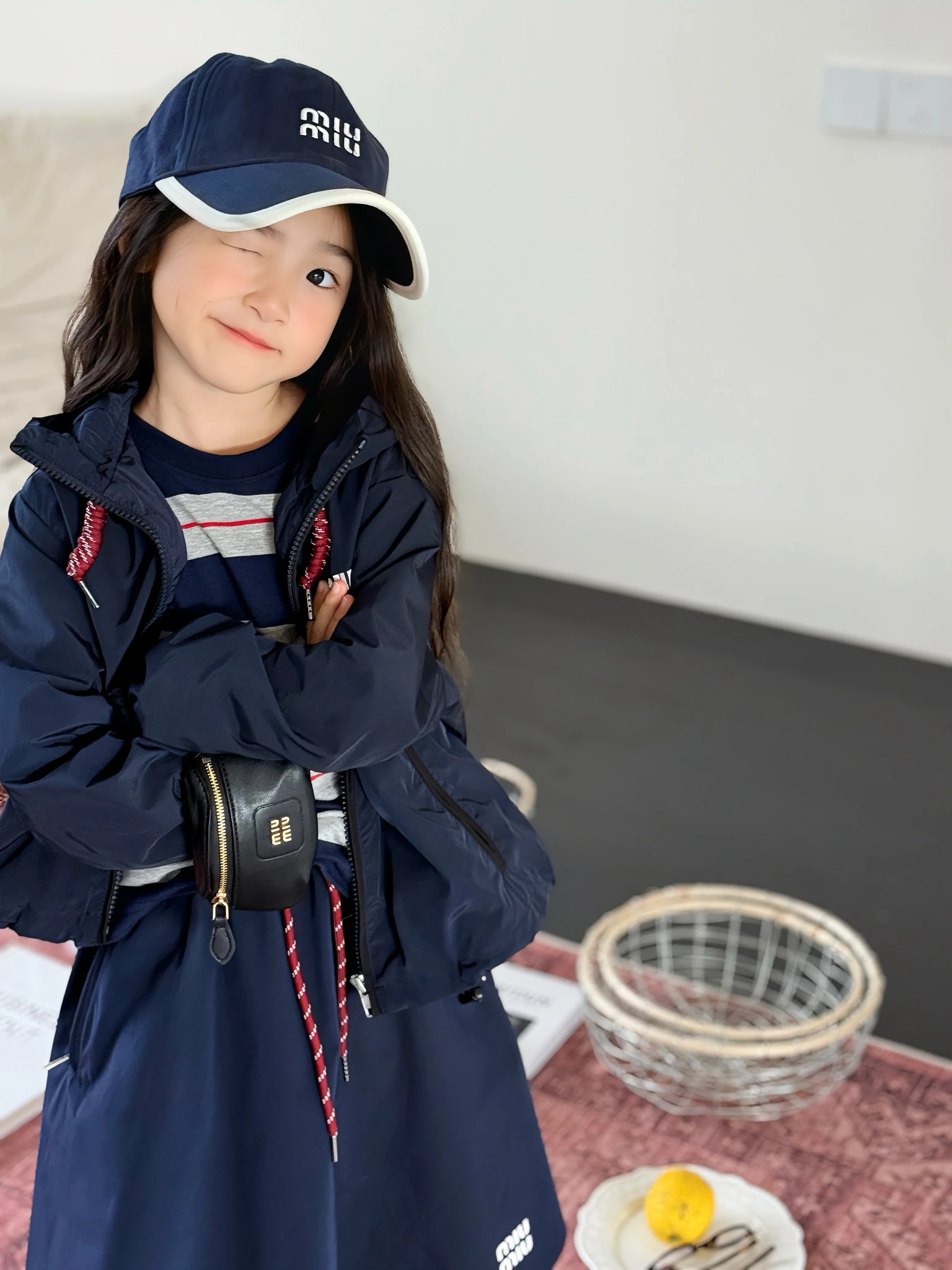 

Miu Style Autumn New Girls Outdoor Short Parent-Child Style Short Jackets