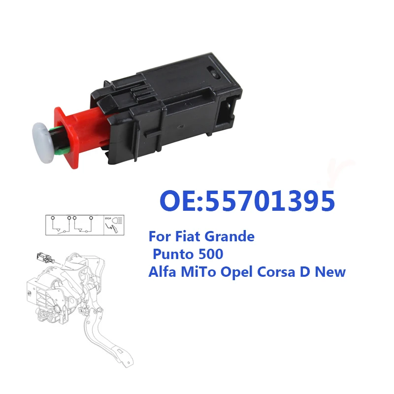 1/2 PCSBrake Light Stop Switch OE55701395 For Fiat Grande Punto 500 Alfa MiTo Opel Corsa D New