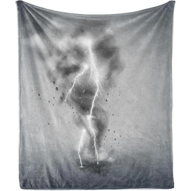 

Terrifying Thunder and Adverse Weather in the Whirlwind Sky Illustration Blanket 60 inches x 50 inches