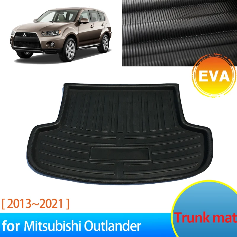 

For Mitsubishi Outlander 3 PHEV 2013~2021 2020 Accessories Car Rear Trunk Mat Floor Tray Liner Cargo Boot Carpet Auto Mud Mats