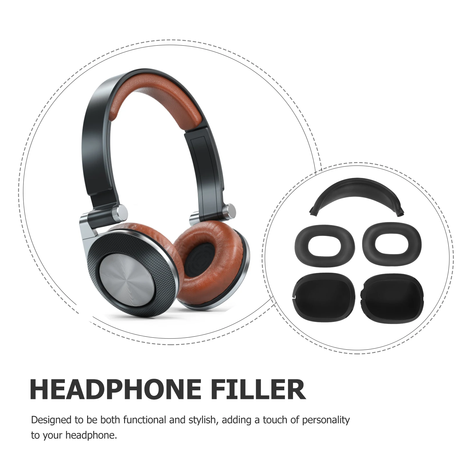 

Fashionable Headphone Cover Set Scratch Resistant TPU Wireless Earphone Case Compatible With AirPods Max