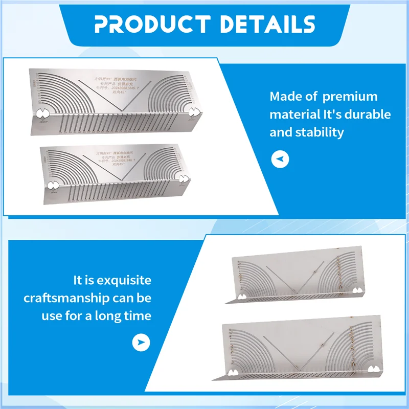 

High Quality-Angle & Arc Marking Tool Square Steel Pipe Bend Steel Pipe Bend Marking Tool Welding Pipe Marking Welding Tool 2Pcs