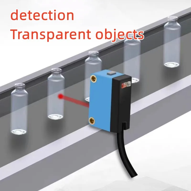 sensor interruptor fotoeletrico com um ajuste chave objetos transparentes apoio do fundo do ccd bgs500qc 01