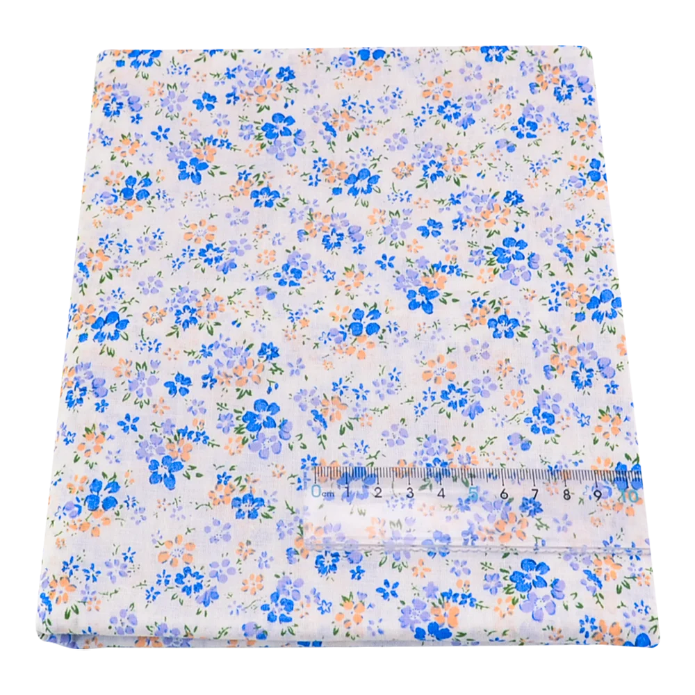 Thin Floral Cotton Fabric for Sewing Dolls, Cloth For Needlework,  Patchwork Fabrics for Craft Material Fabric by the Meter