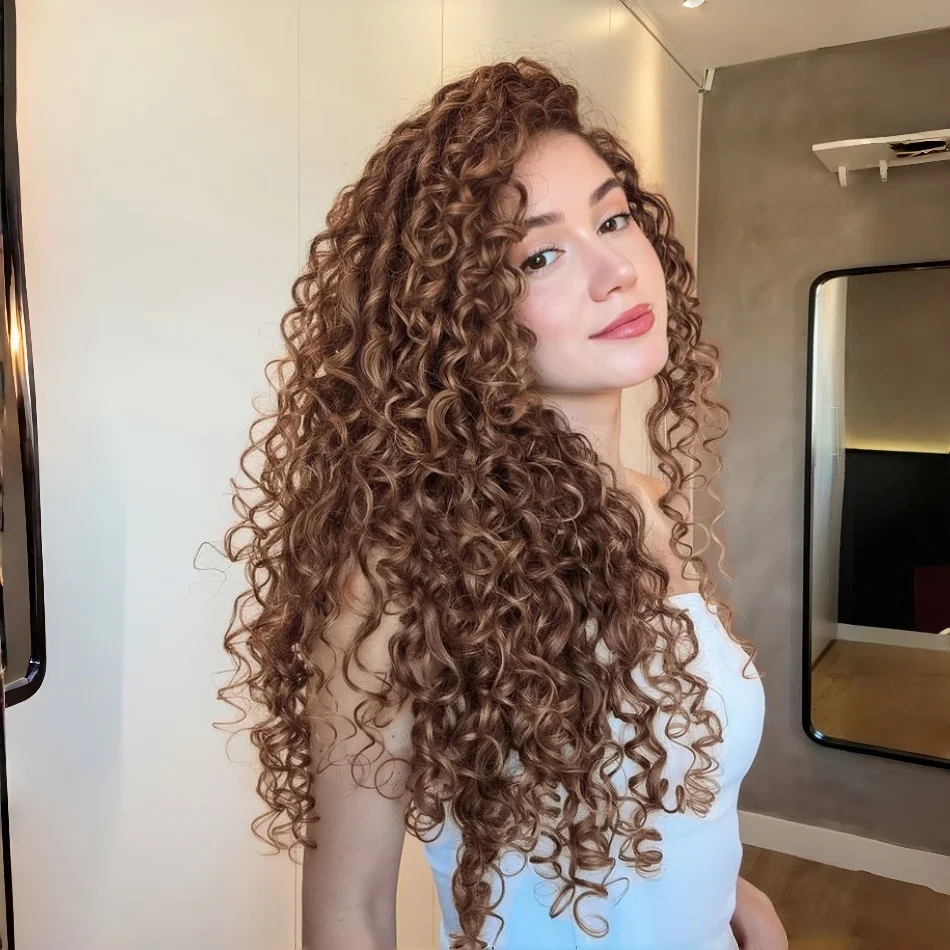 

Парик из натуральных волос 13x4, шоколадно-коричневый, с HD-кружевом, 13x6, глубокая волна, с предварительно выщипанными линиями, цветной, коричневый, кудрявый, для женщин