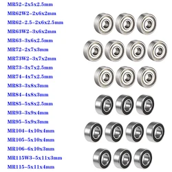 10PCS Miniature Deep Groove Ball Bearing MR52ZZ To MR148ZZ MR52/62/63/74/83/84/85/95/105/106/115/126/148 ZZ RS 2Z -2RS Bearings