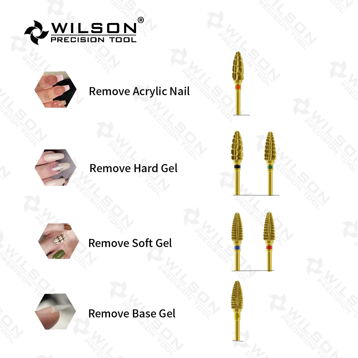 WILSON Large Cone Bits-Tools Nails Cutters for manicure Drill Bits nails accessories remove hard gel free