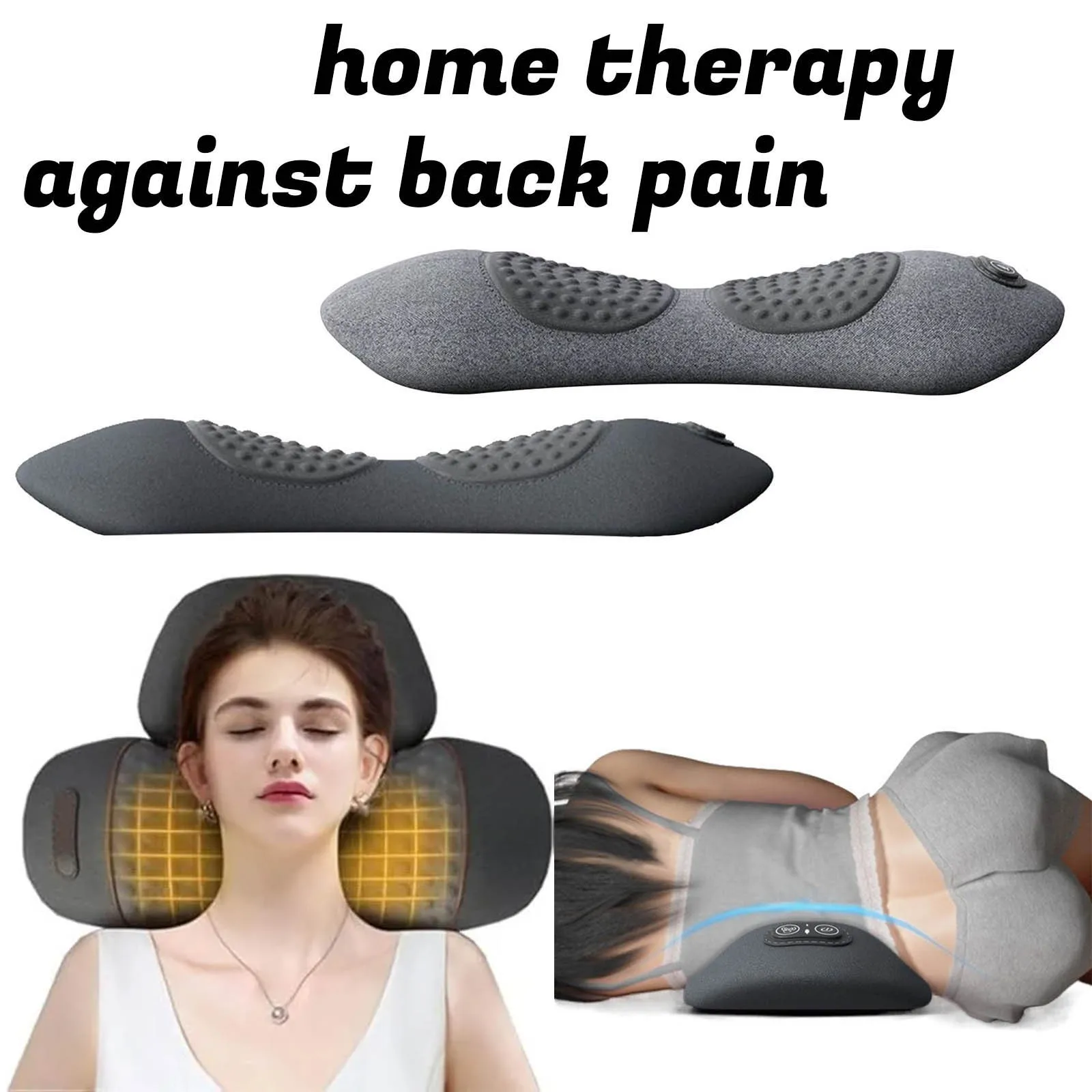 

Massager Cervical Pillow Lumbar Pillow Hot Compress Massage Neck Traction Relax Sleeping Memory Foam Pillow Spine Support