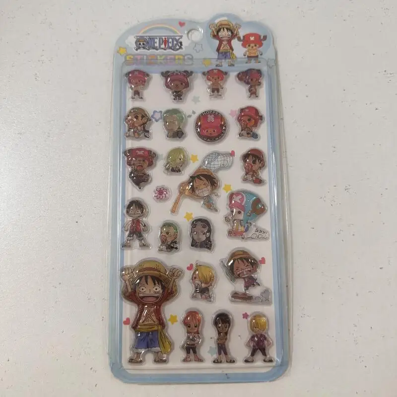 One Piece Monkey D. Luffy Roronoa Zoro Cartoon 3D Relief Stickers A Set of Two Anime Diy Sticker Toy Spot Gifts for Boys Girls view 4